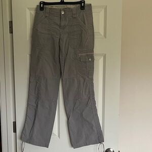 Apt. 9 Charcoal light hip hugger Utility Pants wide leg
